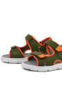 Rakerplus Wisps Genuine Leather Khaki Orange Kids Sandals