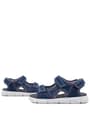 Rakerplus Genuine Leather Navy Blue Velcro Kids Sandals