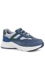 Rakerplus Genuine Leather Anatomic Blue Laced Up Extra Light Sole Kids Sports Shoes 3804-MGY.31
