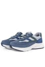 Rakerplus Genuine Leather Anatomic Blue Laced Up Extra Light Sole Kids Sports Shoes 3804-MGY.31