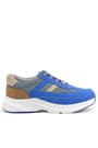 Rakerplus Genuine Leather Anatomic Saxe Blue Tabac Laced Up Kids Sports Shoes 3804-SXM.36