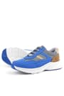 Rakerplus Genuine Leather Anatomic Saxe Blue Tabac Laced Up Kids Sports Shoes 3804-SXM.36