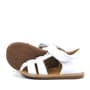 Rakerplus Genuine Leather White Velcro Baby Sandals