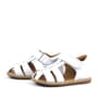 Rakerplus Genuine Leather White Velcro Baby Sandals