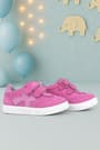 Rakerplus Genuine Leather Fushsia Pink Banded Kids Sport Shoes R654-FP.21