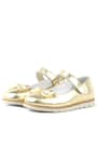 Rakerplus Genuine Leather Gold Bow Tie Girl Baby Flats 100-A-DERI.25