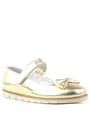 Rakerplus Genuine Leather Gold Bow Tie Girl Baby Flats 100-A-DERI.25