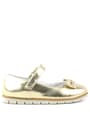 Rakerplus Genuine Leather Gold Bow Tie Girl Baby Flats 100-A-DERI.25