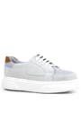 Rakerplus Genuine Leather Grey Laced Up Kids School Shoes 4507-GTAB.31