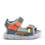 Rakerplus Genuine Leather Grey-Orange Baby Sandals