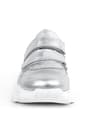 Rakerplus Genuine Leather Silver White Sole Girls' Sneakers Shoes X3730-GP.31