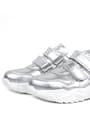 Rakerplus Genuine Leather Silver White Sole Girls' Sneakers Shoes X3730-GP.31
