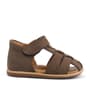 Rakerplus Genuine Leather Brown Velcro Baby Sandals