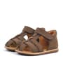 Rakerplus Genuine Leather Brown Velcro Baby Sandals
