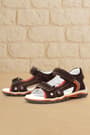 Rakerplus Genuine Leather Brown Velcro Boys Sandals 10350-KT.35