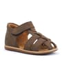 Rakerplus Genuine Leather Brown Velcro Baby Sandals
