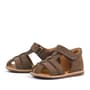 Rakerplus Genuine Leather Brown Velcro Baby Sandals