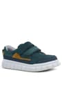 Rakerplus Genuine Leather Dark Green Velcro Casual Sports Kids School Shoes 4506-KYL.26