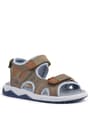 Rakerplus Genuine Leather Sand Color Velcro Kids Sandals Shoes 14021-KUML.26