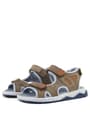Rakerplus Genuine Leather Sand Color Velcro Kids Sandals Shoes 14021-KUML.26