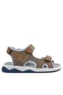 Rakerplus Genuine Leather Sand Color Velcro Kids Sandals Shoes 14021-KUML.26
