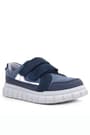 Rakerplus Genuine Leather Navy Blue White Velcro Kids Casual Sports School Shoes 4506-BLM.31