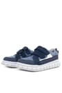 Rakerplus Genuine Leather Navy Blue White Velcro Kids Casual Sports School Shoes 4506-BLM.31