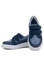 Rakerplus Genuine Leather Navy Blue White Velcro Kids Casual Sports School Shoes 4506-BLM.31