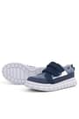 Rakerplus Genuine Leather Navy Blue White Velcro Kids Casual Sports School Shoes 4506-BLM.31