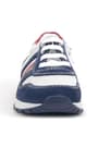 Rakerplus Genuine Leather Navy Blue White Zippered Kids Sports Shoes X3700-LBK-DERI.26