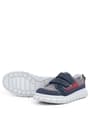 Rakerplus Genuine Leather Navy Blue Banded Kids Sport School Shoes 4506-LGRK.31