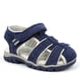 Rakerplus Genuine Leather Navy Blue Velcro Baby Sandal Shoes