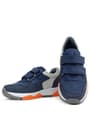 Rakerplus Genuine Leather Navy Blue Grey Kids' Sneakers Sports Shoes 3880-LGN.26