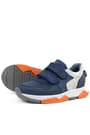 Rakerplus Genuine Leather Navy Blue Grey Kids' Sneakers Sports Shoes 3880-LGN.26