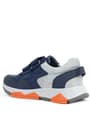 Rakerplus Genuine Leather Navy Blue Grey Kids' Sneakers Sports Shoes 3880-LGN.26