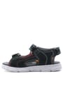 Rakerplus Genuine Leather Navy Blue Red Velcro Kids Sandals 10354-LKB.26