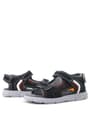 Rakerplus Genuine Leather Navy Blue Red Velcro Kids Sandals 10354-LKB.26