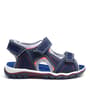 Rakerplus Genuine Leather Navy Blue Blue Velcro Boy Sandals