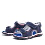 Rakerplus Genuine Leather Navy Blue Blue Velcro Boy Sandals