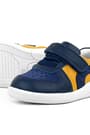 Rakerplus Genuine Leather Navy Blue Yellow Anatomic Baby Sports Shoes R800-LSA.19