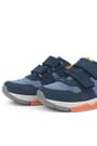 Rakerplus Genuine Leather Navy Blue Tan Color Kids Sneakers Sports Shoes 3880-LMTA.31