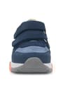 Rakerplus Genuine Leather Navy Blue Tan Color Kids Sneakers Sports Shoes 3880-LMTA.31