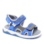 Rakerplus Genuine Leather Blue Gray Comfort Sole Kids Sandals with Velcro
