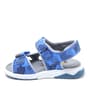 Rakerplus Genuine Leather Blue Gray Comfort Sole Kids Sandals with Velcro
