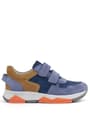 Rakerplus Genuine Leather Blue Suede Tabac Kids Banded Sneakers Sports Shoes 3880-MSTA.31