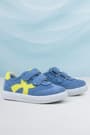 Rakerplus Genuine Leather Blue Green Banded Kids Sportt Shoes R654-MAYE.21