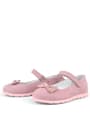 Rakerplus Genuine Leather Pink Bow Girls Flat Shoes 100-P2-DERI.25