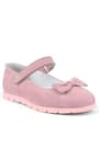 Rakerplus Genuine Leather Pink Bow Girls Flat Shoes 100-P2-DERI.25