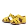 Rakerplus Genuine Leather Yellow Velcro Baby Sandals