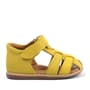 Rakerplus Genuine Leather Yellow Velcro Baby Sandals